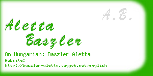 aletta baszler business card